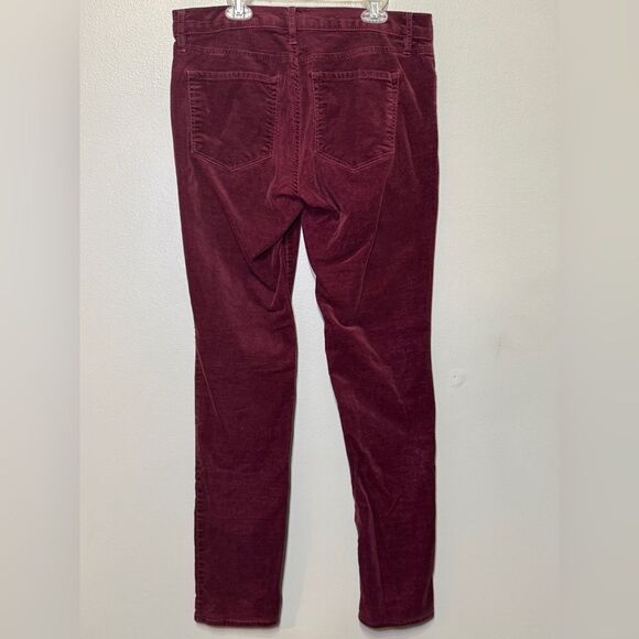 Ann Taylor LOFT Burgundy‎ Velvet Modern Skinny Jean Pants Size 8 - Picture 4 of 8